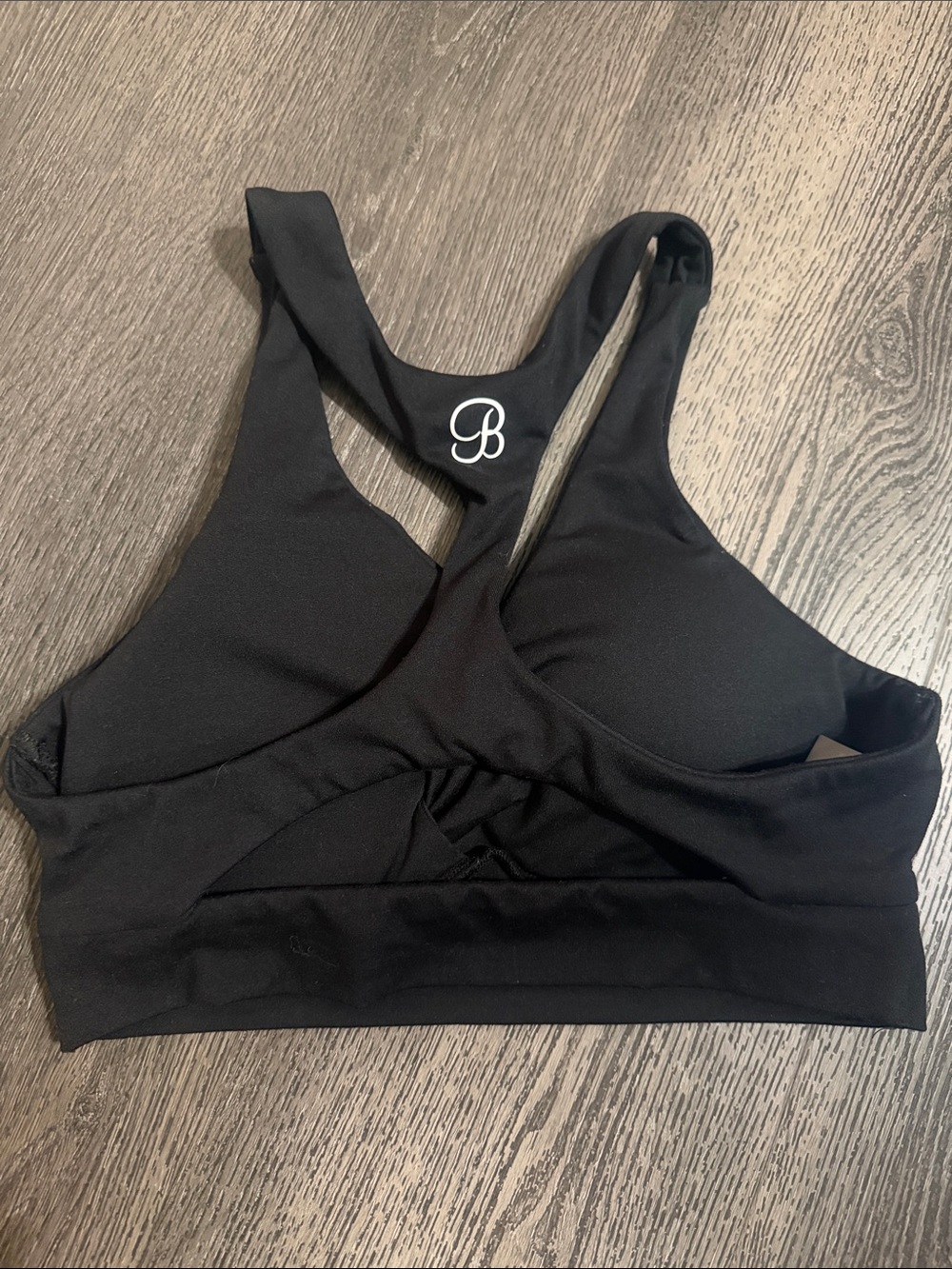 Bombshell sportswear Active black Racerback Sports bra top